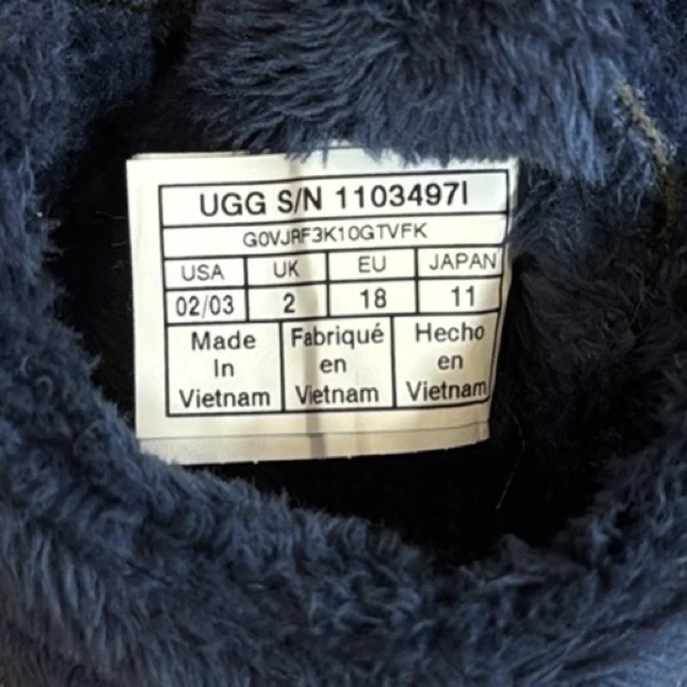 UGG Navy Blue Bixbee Fuzzy Baby Booties (NWOT)